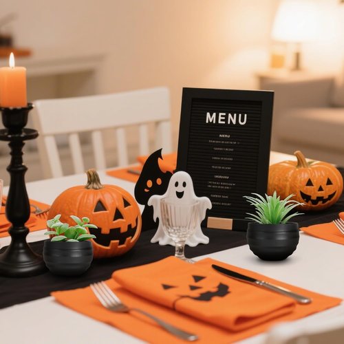 Der Rose Set of 6 Artificial Succulent Plants in Pots - Perfect for Halloween & Home Decor