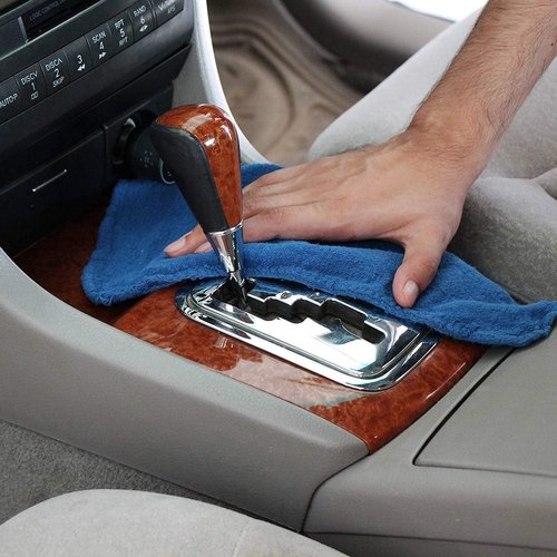 Simpli-Magic Cotton Shop Towels 14"x12" (90 Pack) – Reusable Cleaning Shop Rags for Automobiles, Industries, Garage and Homes (Blue)