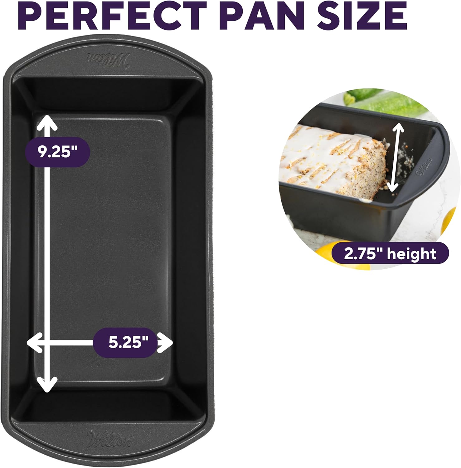 Wilton Gold Non-Stick Loaf Pan - Perfect for Breads & Pound Cakes - Even Heat Distribution | 9.25 x 5.25 x 2.75 Inch