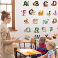 Animal Alphabet Decals ABC Wall Decals Stickers Peel and Stick Vinyl A-Z Alphabet Wall Decor for Kids Nursery Baby Room (Style 1)