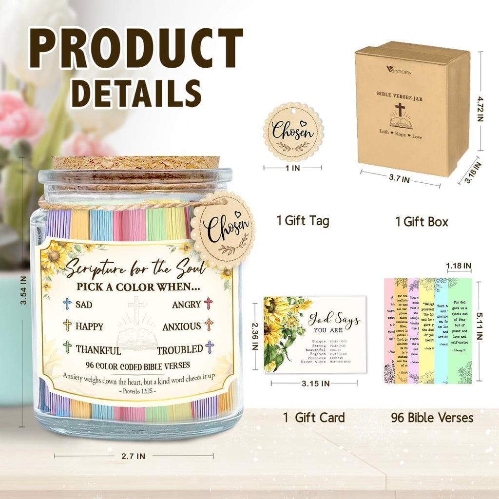 Regine Switzerland Inspirational Bible Verse Jar - Meaningful Christian Gift for Moms | Perfect for Birthdays & Special Occasions