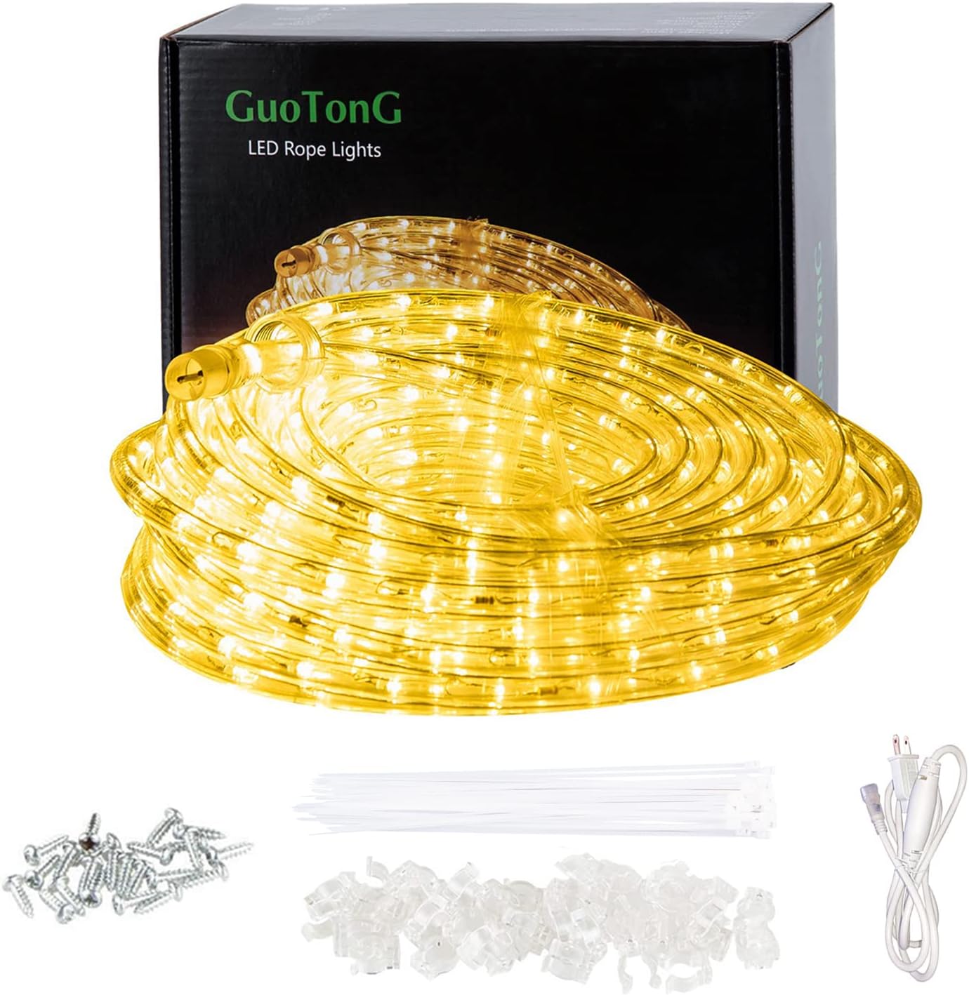 Skiennix LED Rope Lights - 50ft Waterproof Warm White with 540 LEDs | Indoor/Outdoor Decorative Lighting