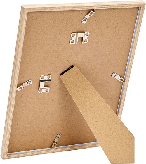 JCJMY 9x11 Picture Frame - Versatile Wall & Tabletop Display | Shatter-Resistant Plexiglass, Natural Finish