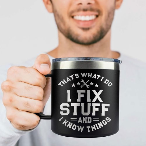 Christmas Gifts for Men, Dad, Husband - Birthday Gifts for Mens Unique - Stocking Stuffers for men, Dad - Dads Birthday Gift Ideas - Funny, Gag mens Gifts for Christmas, Birthdays - 14Oz Men Mug