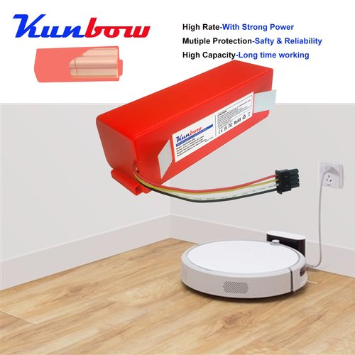 kunbow 6800mAh Replacement Battery for Xiaomi Roborock S4 S5 S6 S7 S50 S60, Battery for Xiaomi Roborock Q5 Q7 Pro/Max+，for Xiaomi Mi Robot, Mijia 1. and 2. Generation Vacuum Cleaner (14.4V/97.92Wh)