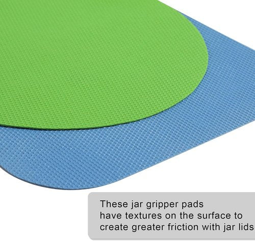 LUTER Multi-Function Silicone Jar Opener - Easy Grip for Seniors with Arthritis | 4-Piece Set in Light Blue & Green