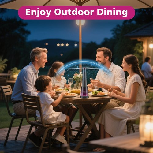 Cycluminor Fly Fans for Tables,Portable Fly Fan for Outdoor Indoor Table,Batteries Powered Food Fans with Holographic Blades,Keep Flies Away for Picnic, Restaurant,Party, Kitchen,Camping, BBQ,4 Pack