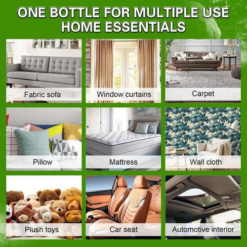 Upholstery Foam Cleaning 2 Pack, No Rinse Fabric Cleaner for Sofas, Couches & Car Seats, Quickly Lifts Stains & Dirt, Safe for Households with Kids & Pets, Easy-to-Use for Fresh & Spotless Furniture