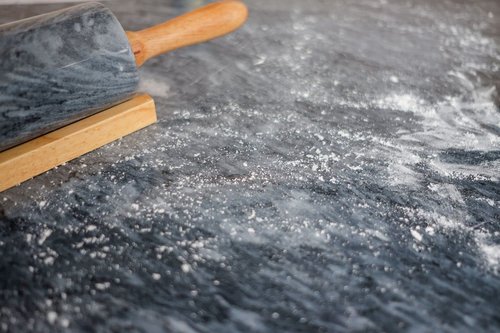 JEmarble Pastry Board 16x20 inch(Gray) with Non-Slip Rubber Feets for Stability Perfect for Keep The Dough Cool and Chocolate Tempering(Premium Quality)