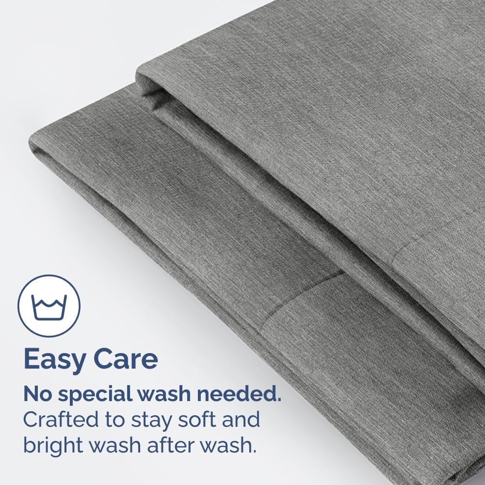 Skiennix Standard Pillow Cases Set of 4 - Soft Hotel Quality Covers - Machine Washable Heathered Grey