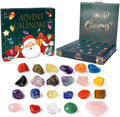 Skiennix 24 PCS Natural Crystal Gemstones Advent Calendar - Healing Stones & Minerals for All Ages