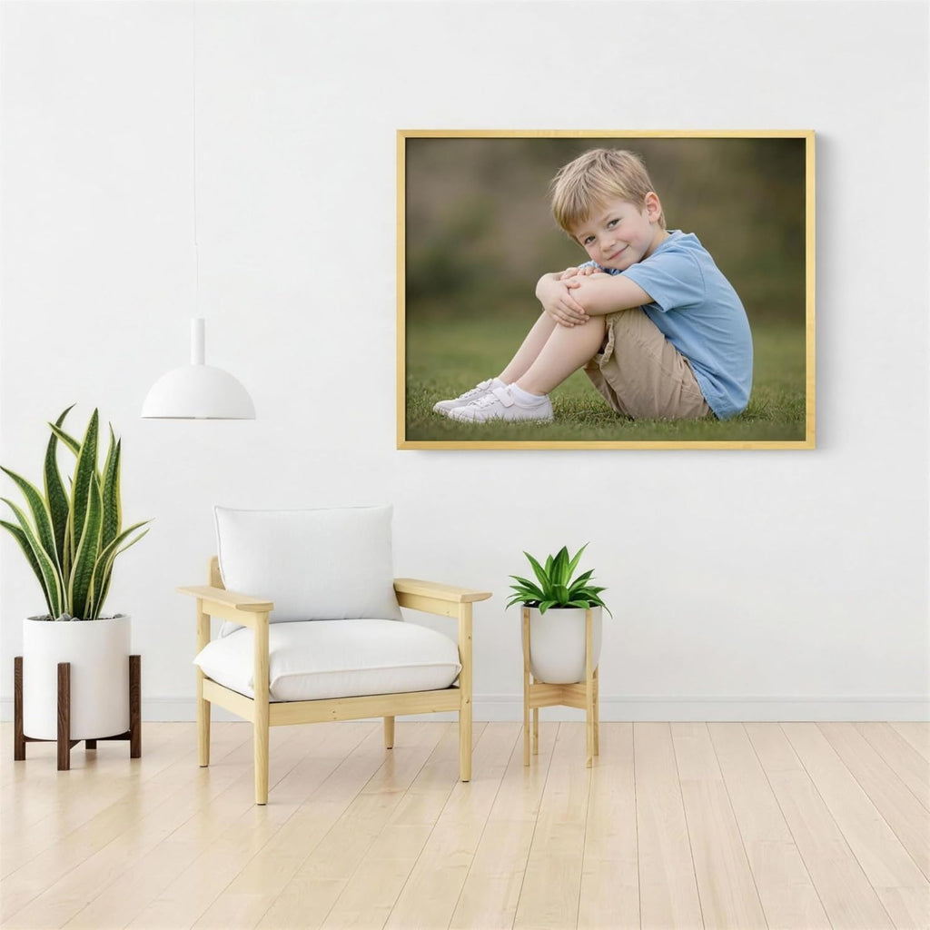 Skiennix Personalized Canvas Prints - Stunning Photo on Canvas (Gold, 16x20) | Perfect Wall Art for Home Decor and Gifts