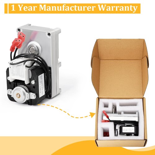 Replacement Agitator & Auger Motor 80456 for US Stove USSC American Harvest 6041 6039 6041i 6037 6033, Breckwell SP6000 Pellet Stoves, 4 RPM Clockwise W/Hole Auger Feed Motor for US Stove