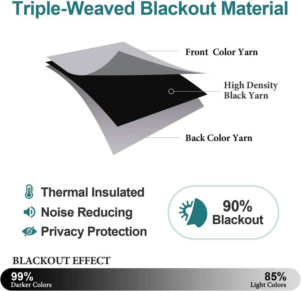 ChrisDowa Blackout Curtains - Extra Wide Thermal Insulated Room Darkening Panels | Light Grey, 70 x 84 Inch