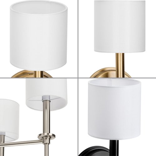 Progress Lighting Linen Fabric Accessory Shade, Elara Collection, Indoor, P860059-000, No Finish