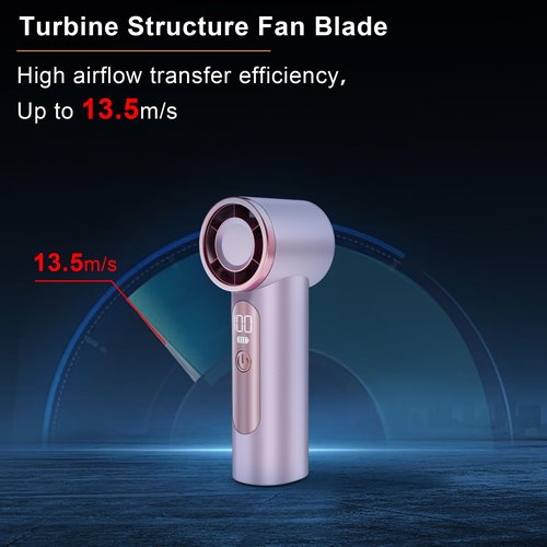DUILOG iFan, Portable Mini Handheld Fan, Personal Small Turbo Fans Rechargeable for Travel - Purple