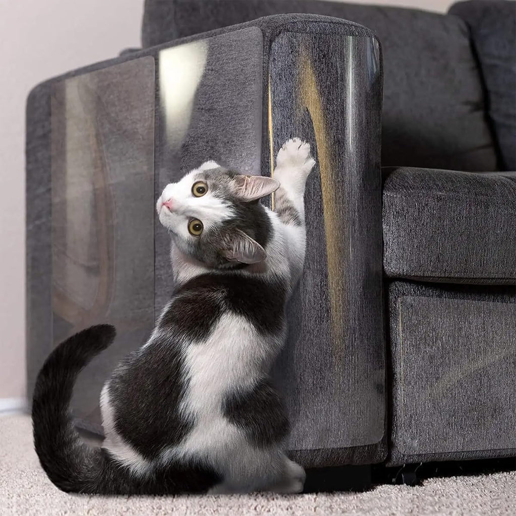 Skiennix Anti-Cat Scratch Furniture Protector - 12"x200" Single-Sided Sticky Tape for Sofas, Carpets & Doors