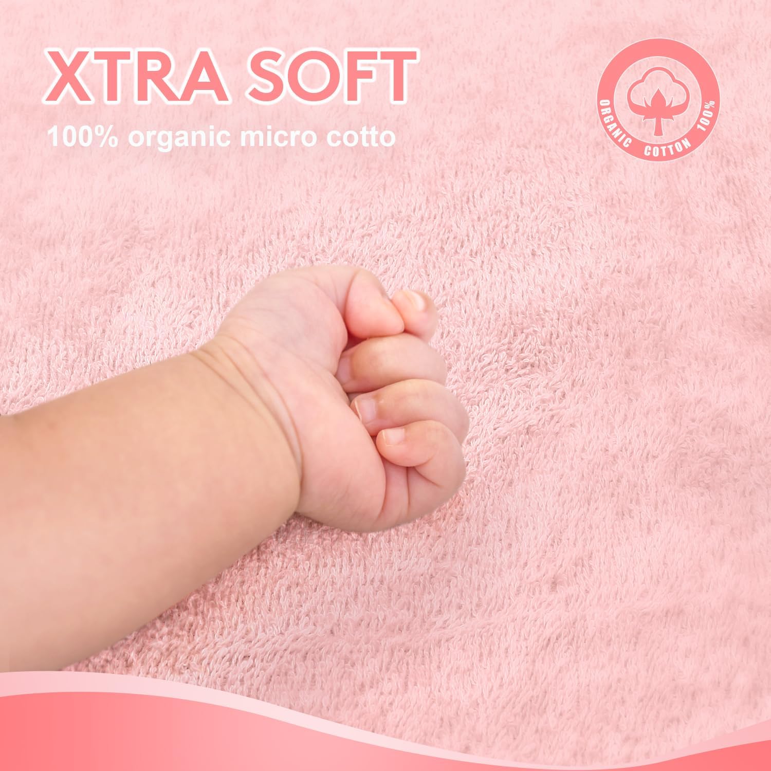 TBEZY Baby Hooded Towel - Ultra Soft Thick Cotton with Unique Bunny Design for Newborns