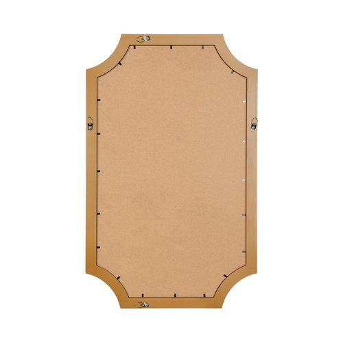 Kate and Laurel Holbrook Glam Framed Scallop Fabric Pinboard, 15 x 24, Gold, Decorative Modern Scalloped Bulletin Board for Use as Dorm Room Decor or Vision Board