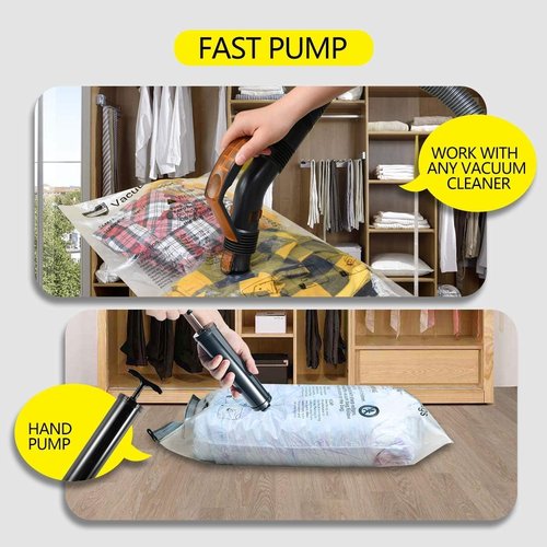 GONGSHI Vacuum Storage Bags - Space Saver Seal Bags for Clothes, Blankets & Pillows | 5 J 5 L