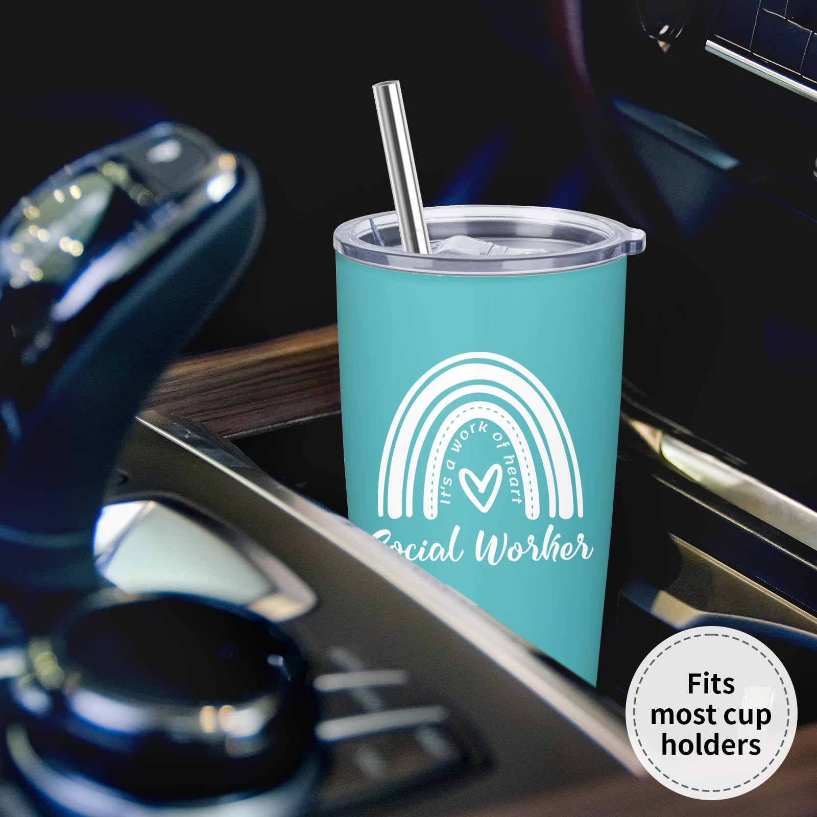 NVFCC Social Worker Appreciation Gifts for Women Men, School Social Worker Christmas Graduation Gifts 20 oz Stainless Steel Tumbler