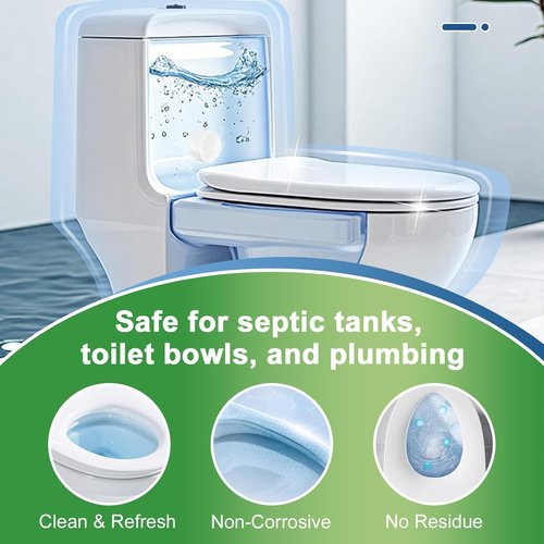 Msvvko Toilet Bowl Cleaner Tablets - 30 Pack Automatic Hands-Free Cleaning for Fresh Bathrooms