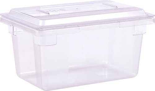 Carlisle FoodService Products Storplus Food Storage Container with Stackable Design for Catering, Buffets, Restaurants, Polycarbonate (Pc), 5 Gallons, Clear