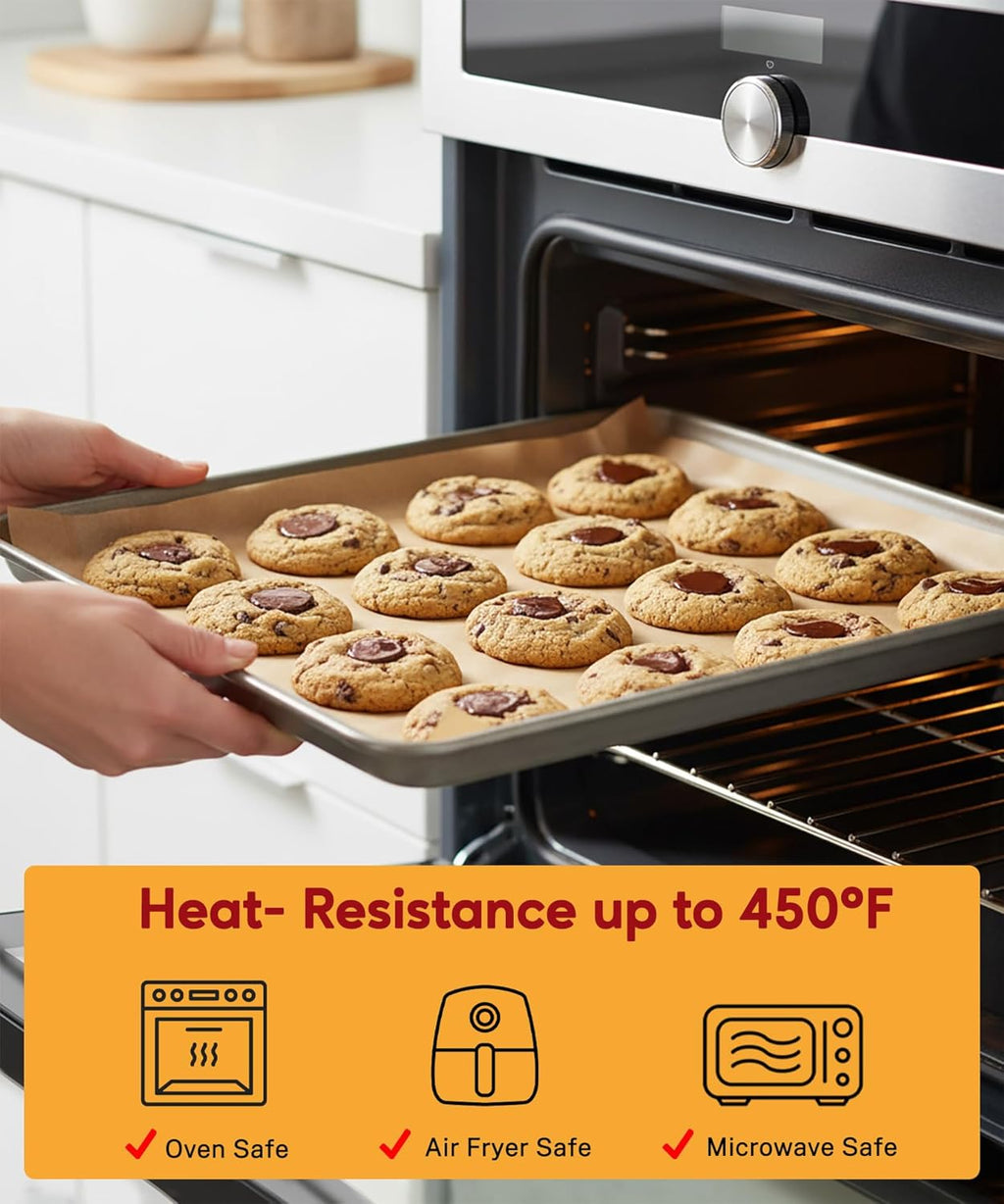 Unbleached Parchment Paper Baking Sheets by [Brand Name] - 200 Pcs Non-Stick Precut 12x16.5 Inches for Cookies, Bread & Air Frying