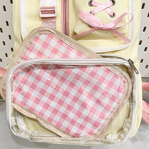 YWOIHL Kawaii Ita Bag Backpack for Girls 6-8, Cute School Backpack for Kids, Aesthetics Y2K Bookbag - Black
