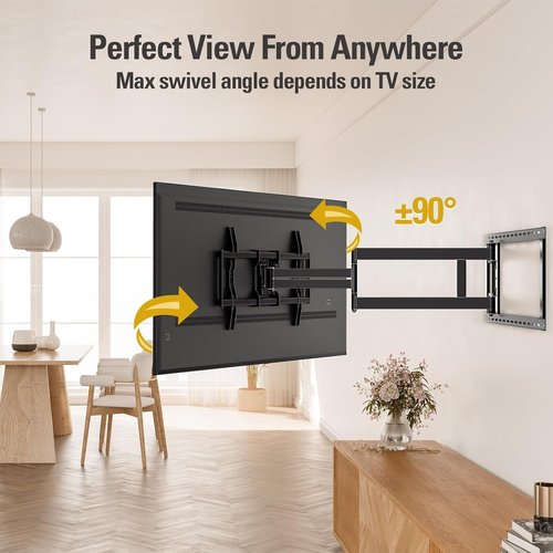 Mounting Dream Long Arm TV Wall Mount - Full Motion Bracket for 42-94 Inch TVs | 40'' Extension, Swivel & Tilt, Max VESA 800x400mm, Supports Up to 150lbs