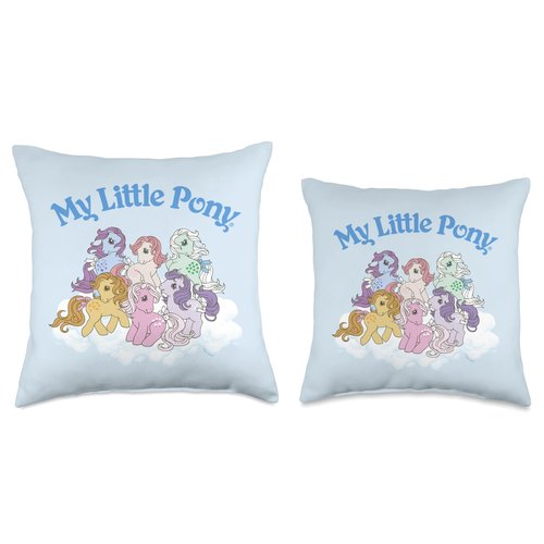 My Little Pony Group Cloud Pony Party Throw Pillow