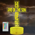 Cross 3D Night Light - Jesus Lamp with 16 Color Options, Remote Control & Timer | Perfect Gift for Christmas & Birthdays