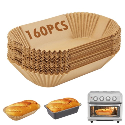 Loaf Pan Liners,160Pcs Parchment Paper Liners for Baking Bread 9x5 Inch,Non-Stick Parchment Bread Liners, Disposable Pan Liners for Baking,9.5x5 Bread Pan Liners