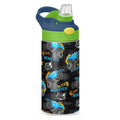 Monster Truck Tires Insulated Stainless Steel Water Bottle for Kids Toddlers Steel Cup with Straw & Handle Kids Cups for Boys Girls School Office Travel Sports Gym