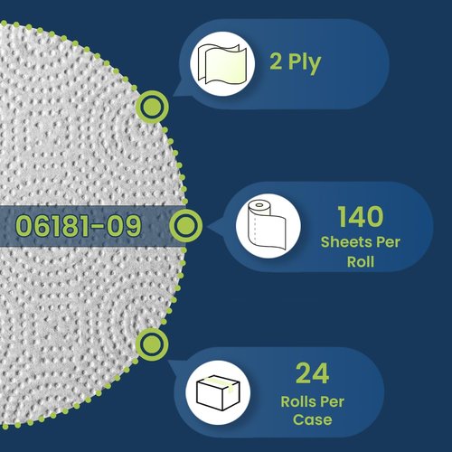 Marcal® Select-A-Size Maxi Roll Towels - 140 Sheets Per Roll | White, Pack of 6 for Convenience