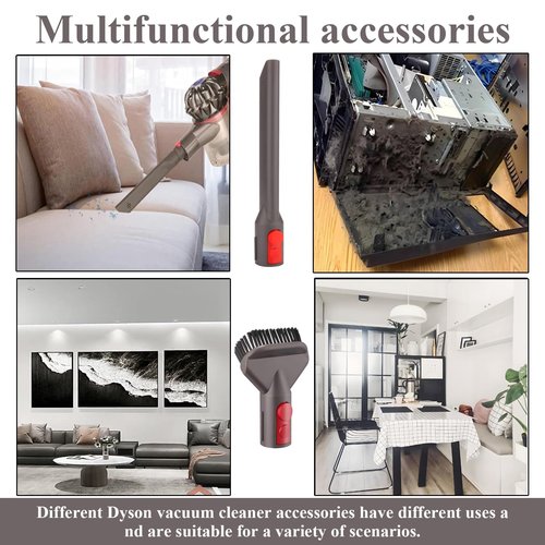 Professional Vacuum Attachment Kit for Dyson GEN5 G5 V15 V12 V11 V10 V8 V7 Detect Cyclone Torque Drive Absolute Animal Trigger Cordless Vacuum Accessories Extension Hose Replacement Brush