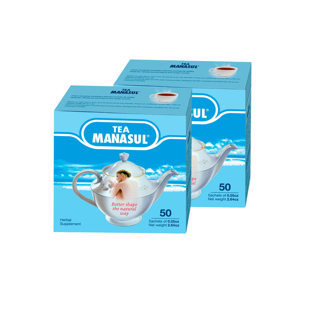 MANASUL CLASSIC - Infusion Based On Senna, Peppermint, Lemon Balm, Liquorice and Anise. Herbal Tea with Calming Effect. 50 Tea Sachets. Pack of 2