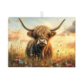 "Cow Microfiber Kitchen Dish Drying Mat, 24 x 18 Inches, Super Absorbent, Hanging Loop"