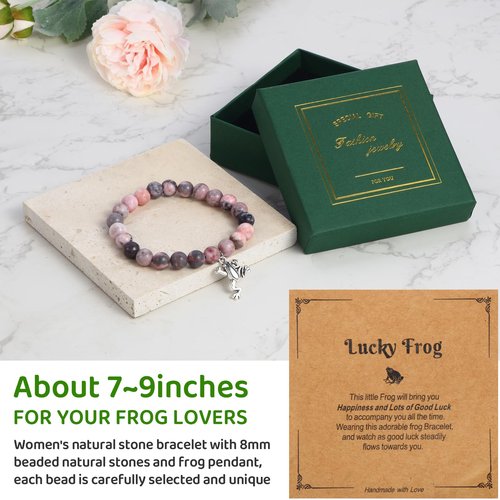 Bayelove Frog Gifts for Women Frog Lovers Stuff Gifts Include Hair Tie 20oz Tumbler Mug Keychain Makeup Bag Candle Socks Bracelet Card for Women Christmas Birthday