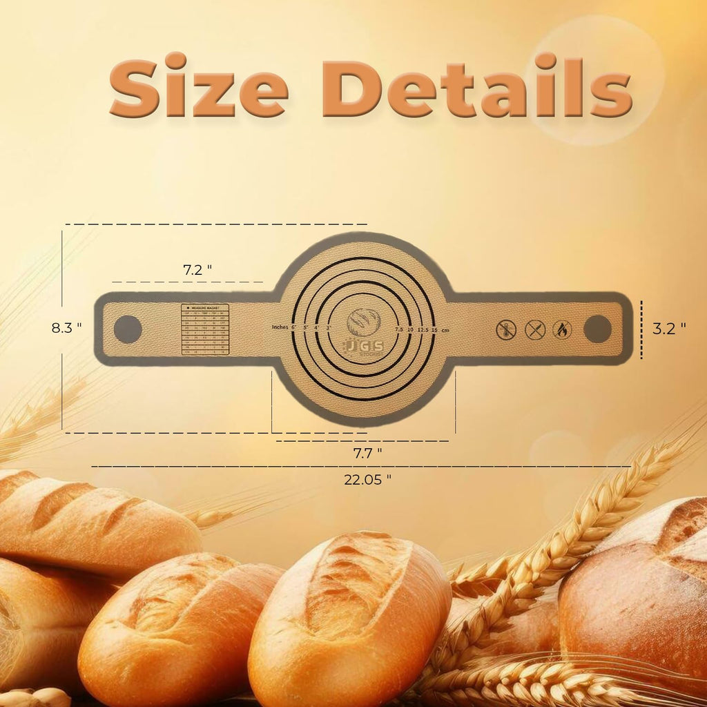 Silicone Bread Sling For Dutch Oven,Reusable Baking Mat,Sourdough Bread Baking Supplies,Non Stick & Easy to Clean Sheet Liner,Silicon Long Handle With Scraper For Sourdough,Oiling Brush,Pack of 5