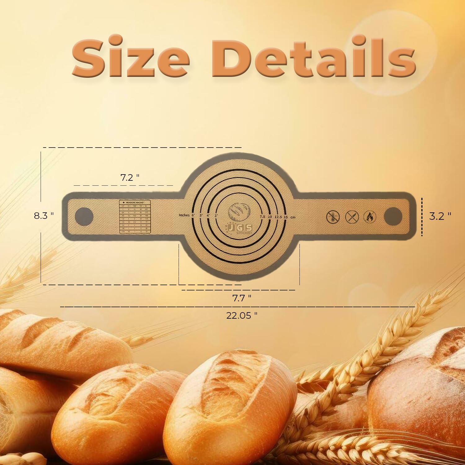 Silicone Bread Sling For Dutch Oven,Reusable Baking Mat,Sourdough Bread Baking Supplies,Non Stick & Easy to Clean Sheet Liner,Silicon Long Handle With Scraper For Sourdough,Oiling Brush,Pack of 5