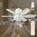 Screw in Ceiling Fan Light Bulb, Socket Fan Light with Remote 20" 3000-6000k 40W White