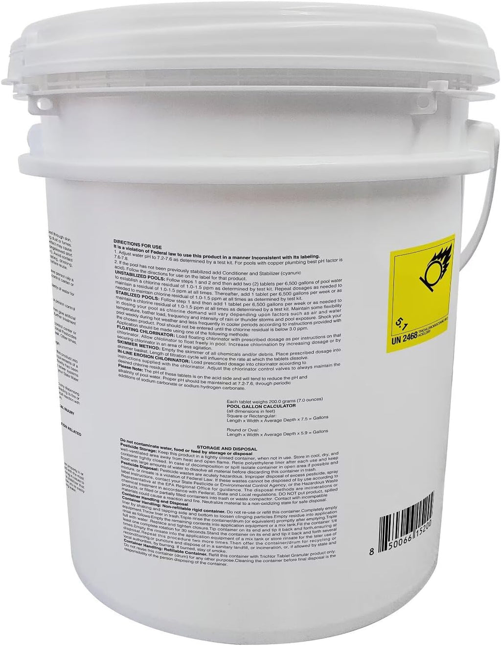 PROFELIZ Chlorine Tablets - 3 Inch Pool Tablets for Bacteria & Algae Control | Slow Dissolving, 20lbs