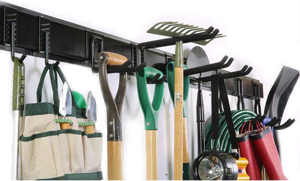 Ultrawall Tool Storage Rack - 64-Inch Adjustable Wall-Mounted Organizer with 9 Heavy-Duty Hooks