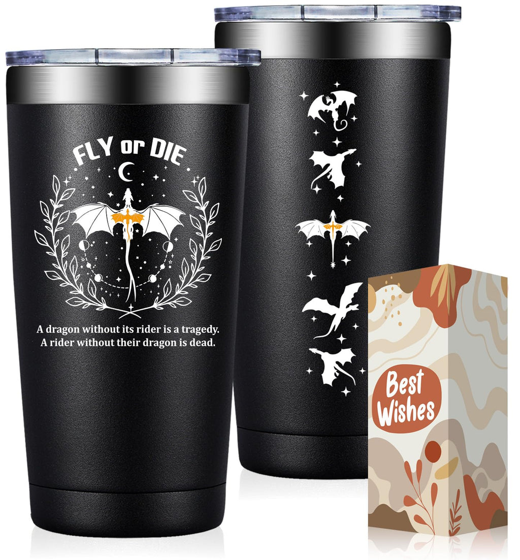 Fufendio Fourth Wing Merch, Inspired Fantasy Book Lover Gifts, Funny 4th Wing Bookish Dragon Merchandise Tumbler 20oz