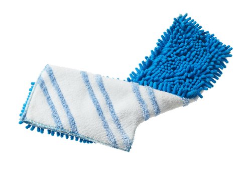 Clorox Dual Action Dust Floor Mop Microfiber Refill Head, Machine-Washable, Blue