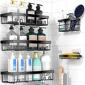 Moforoco Adhesive Shower Caddy Organizer - 5 Pack Corner Shelves for Bathroom Storage & RV Essentials