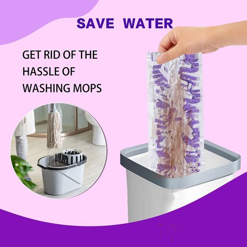 Disposable Mopping Pad Refills for Swiffer PowerMop Multi-Surface Mop and S.wiffer PowerMop Wood Mop, Spray Clean Pads Replacement (Purple -10)