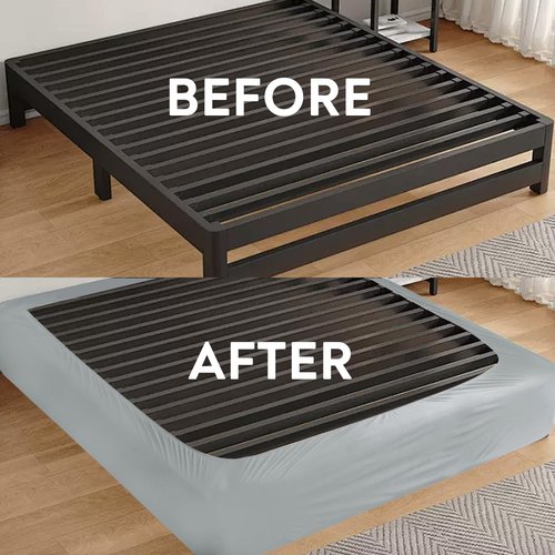 Box Spring Cover Queen Size - Jersey Knit & Stretchy Wrap Around 4 Sides of The Box Spring, Alternative for Bed Skirt, Ultra Soft, Wrinkle & Fading Resistant, Gray