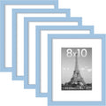 Upsimples 8x10 Picture Frame Set of 5 - Display 5x7 or 8x10 Photos | Stylish Blue Wall Gallery Frames